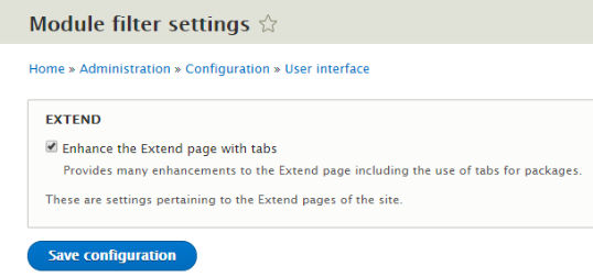 Enabling a new “extend” window