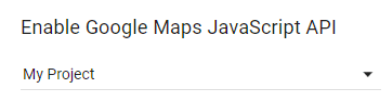 enabling google maps JavaScript API