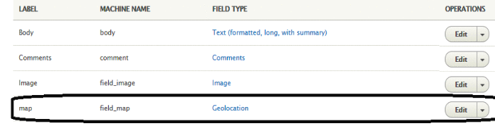 selecting Map as label