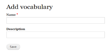 adding vocabulary with name and description field