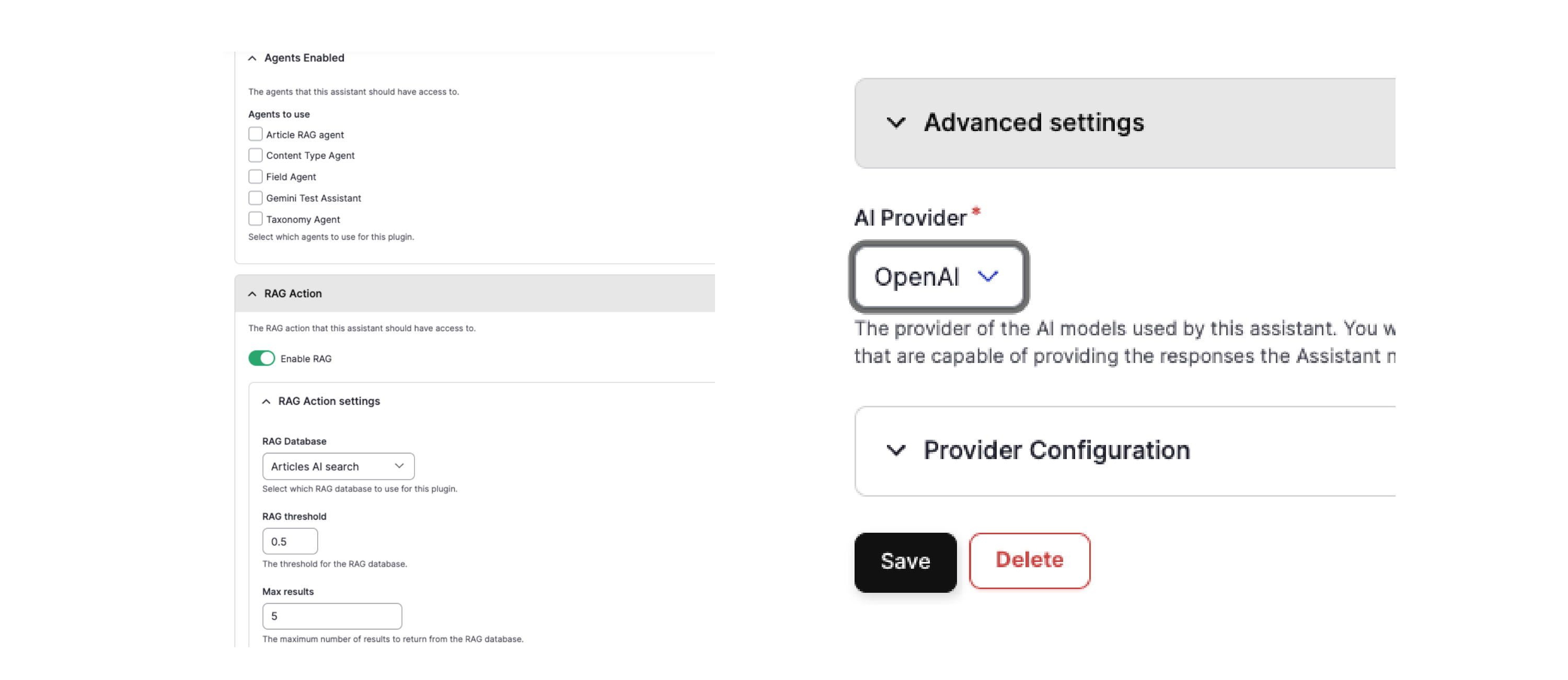 Einrichtungsschritte KI-Anbieter auswählen Drupal AI Search OpenSense Labs1