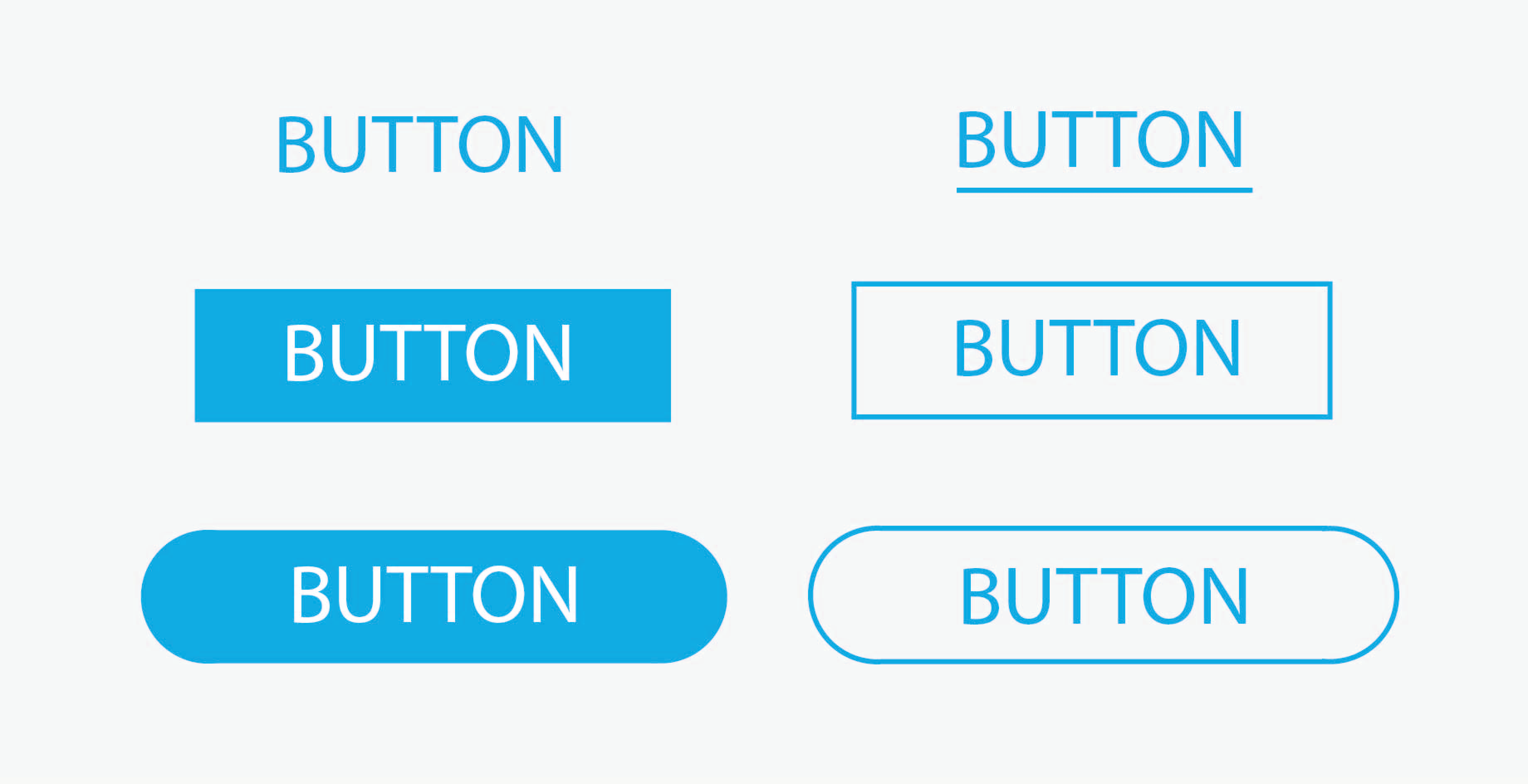 Image showing different shapes and sizes of a CTA in blue color. 