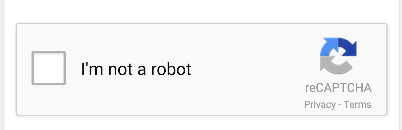 a grey checkbox beside a line which states “I’m not a robot”