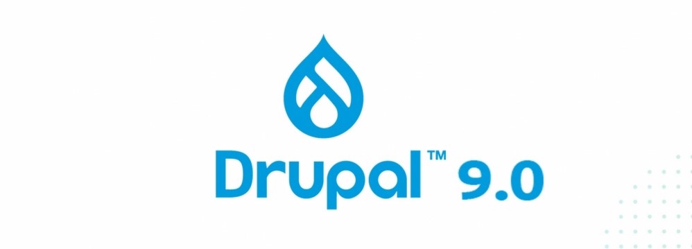 The picture displays the logo of Drupal. 