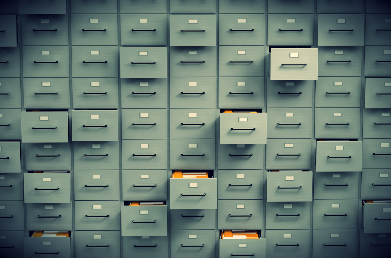 Image containing file cabinets to represent datasets. 