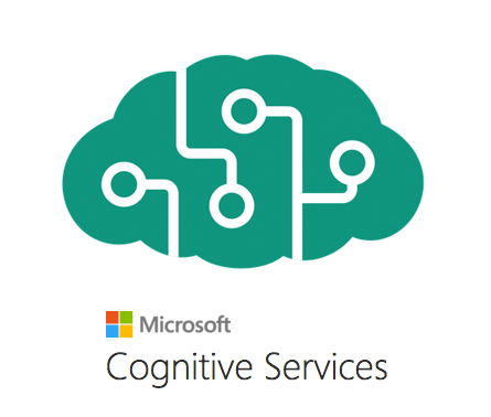 Green Logo of microsoft cognitive services with an icon representing a human brain