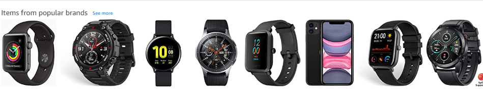 Amazon showing watch suggestions to buy