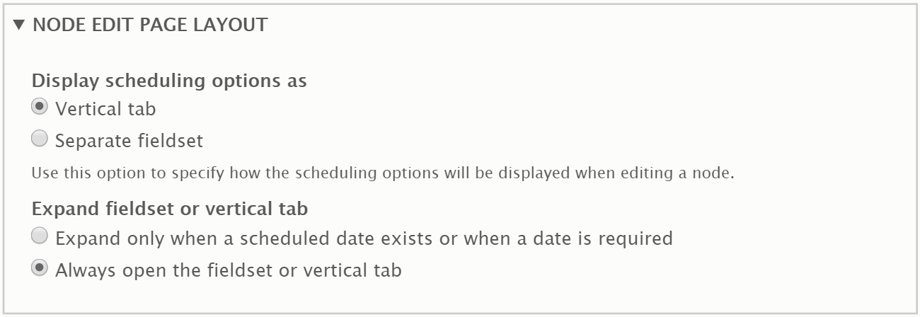 Configuring display options for the scheduler