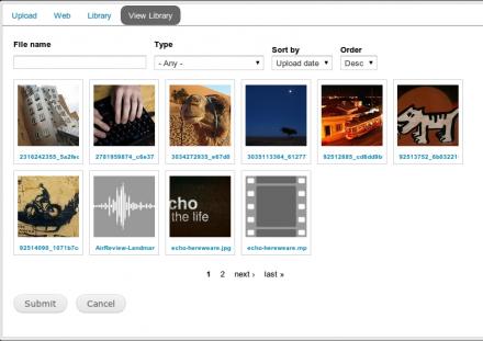 Image showing the media module interface and can they be managed. 