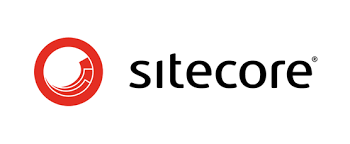 Logo of sitecore with an circle-shaped red-coloured icon