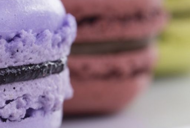 colourful macarons placed side by side