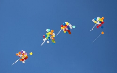 Bunch of balloons in the sky