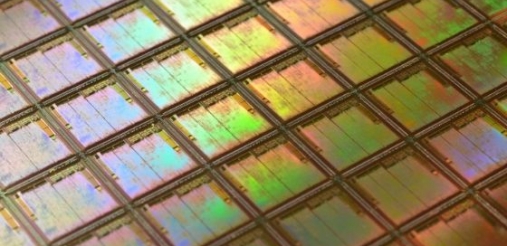 illustration image showing a multicolored sheet divided intoo square blocks