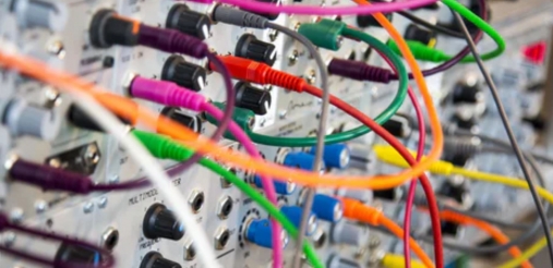 Many colorful wires