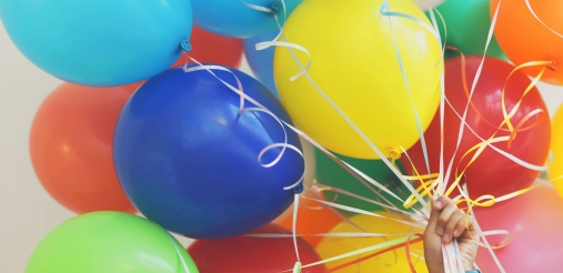 An image full of balloons