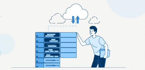 An image displaying the concept of cloud migration