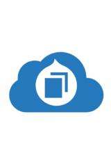 white blog banner with a blue cloud and files inside it