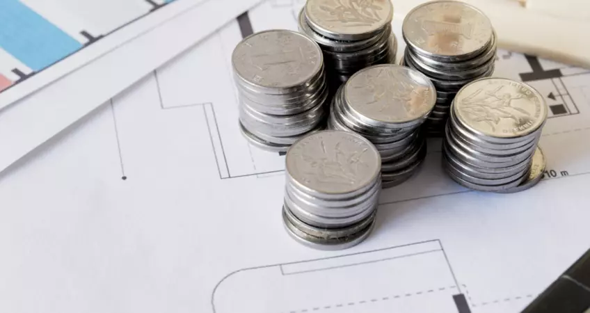   coins on table
