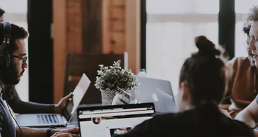 group of people working